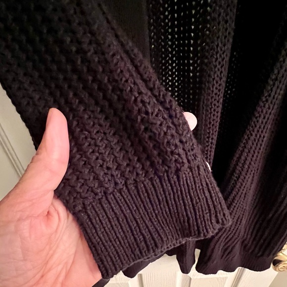 Ann Taylor Mesh Stitch Open Front Cardigan - Picture 6 of 7